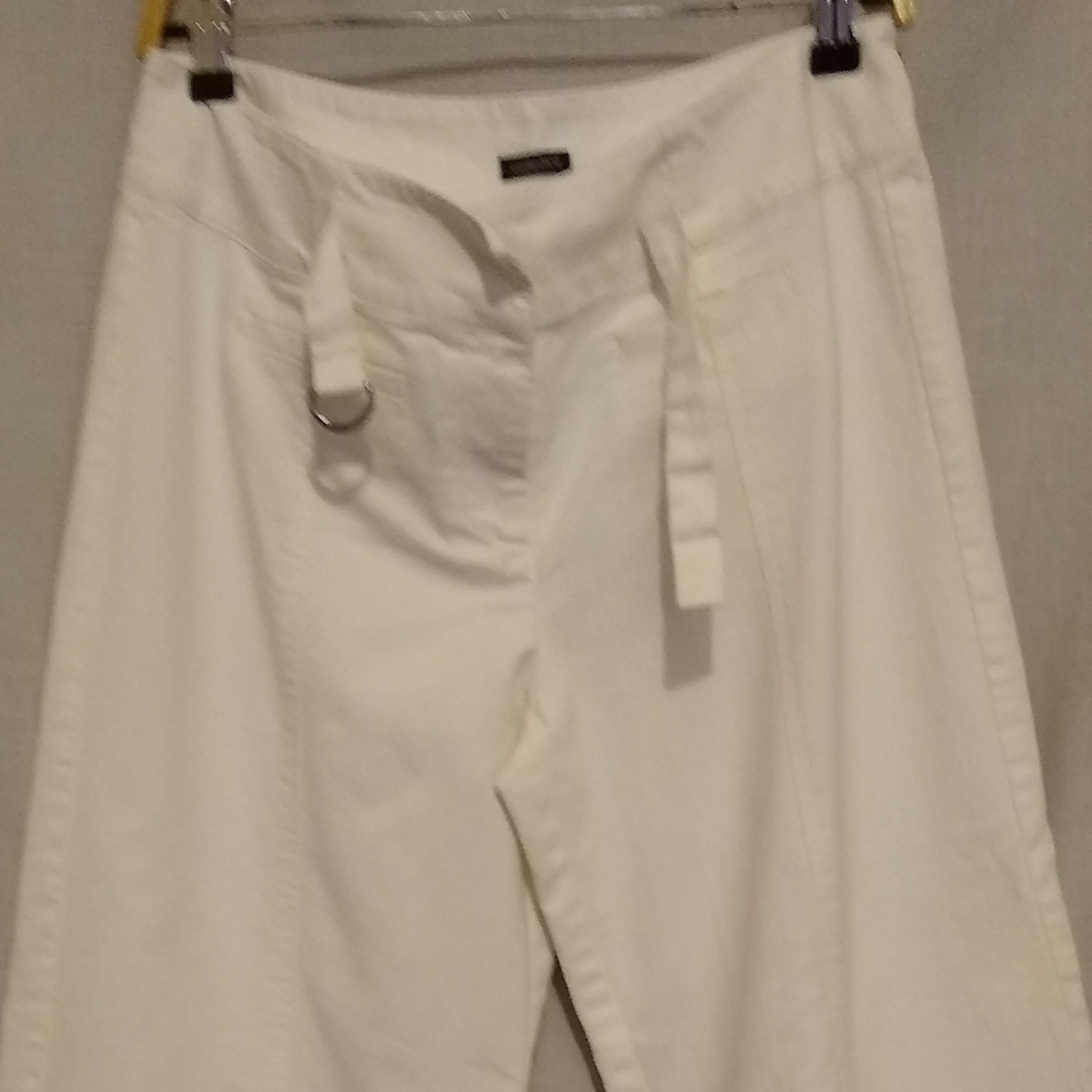 Compos'd white  palazzo pantsl